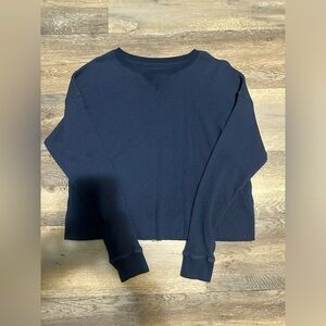 Abercrombie & Fitch Cropped Waffle Sweater